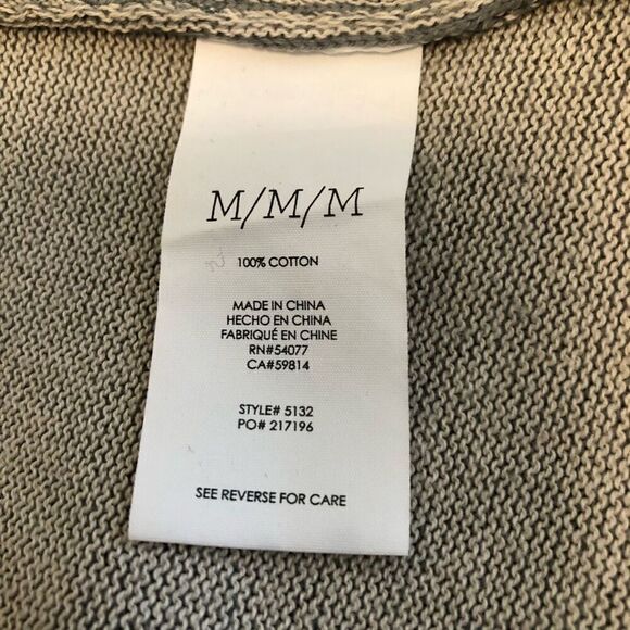 CAbi Open, Draped Front, Sage, Lagenlook Sweater Size M - Picture 9 of 16